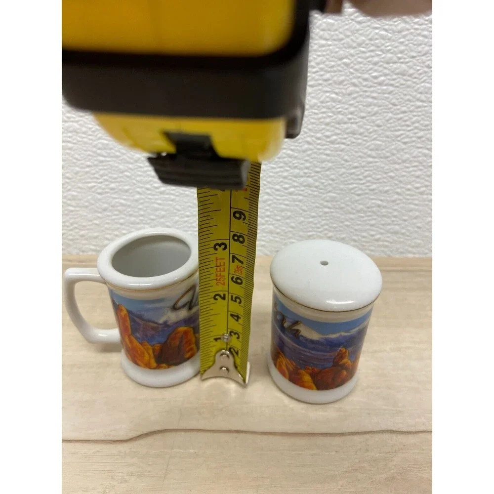 Vintage Utah Souvenir Ceramic Salt Shaker & Toothpick Holder